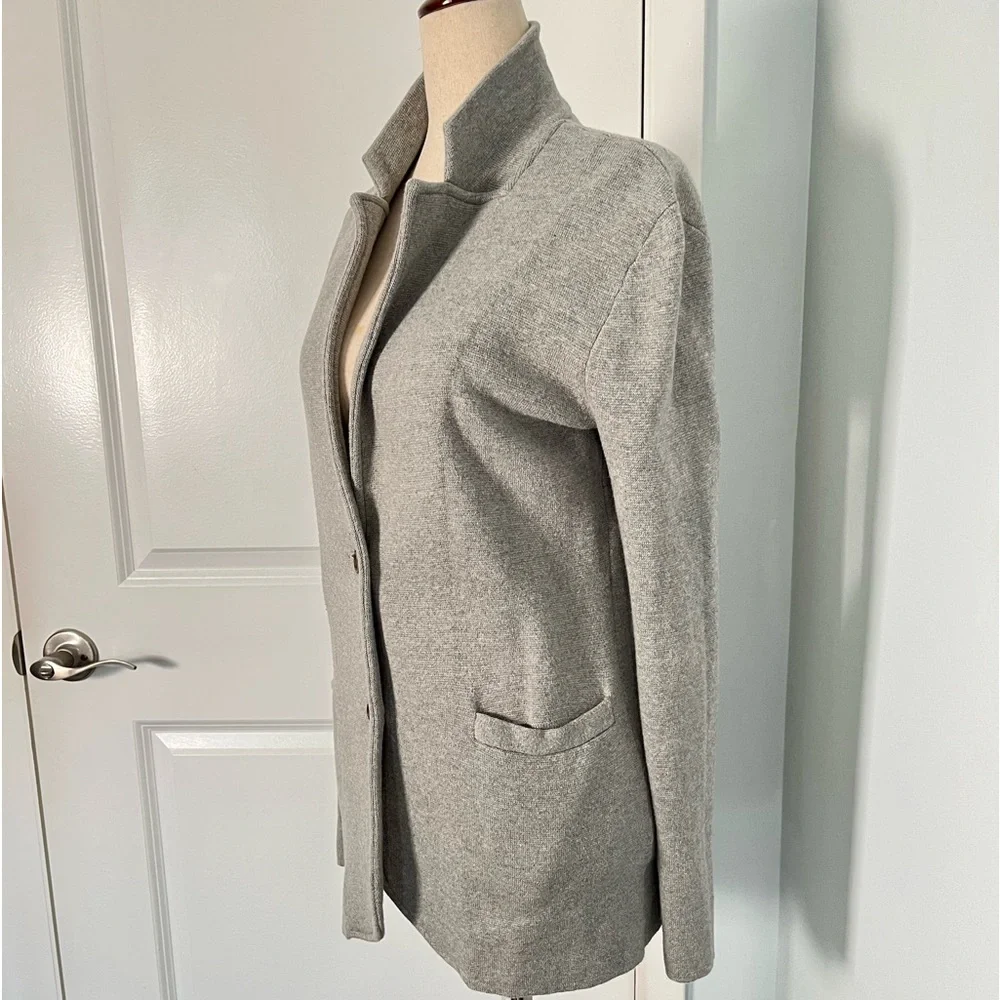 J by J.Crew gray 100% cotton sweater jacket size XS